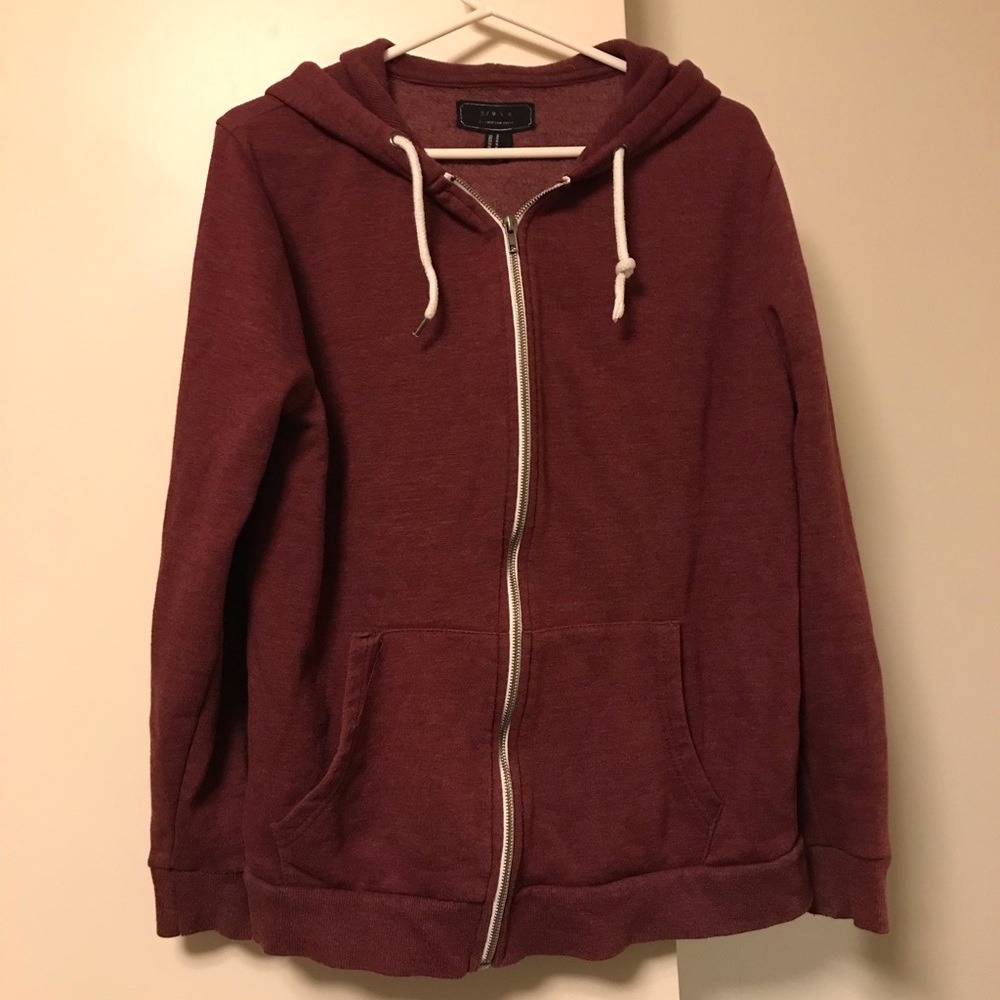 Maroon Zip-Up Jacket